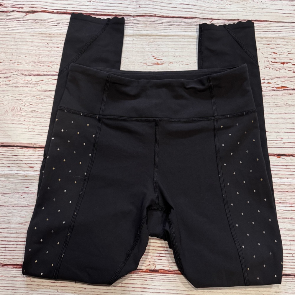 Lululemon Tight Stuff Tight Reflective in Black / Night Fall Black Tricolor Sz 4 - Picture 5 of 14
